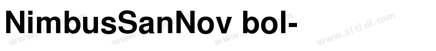 NimbusSanNov bol字体转换